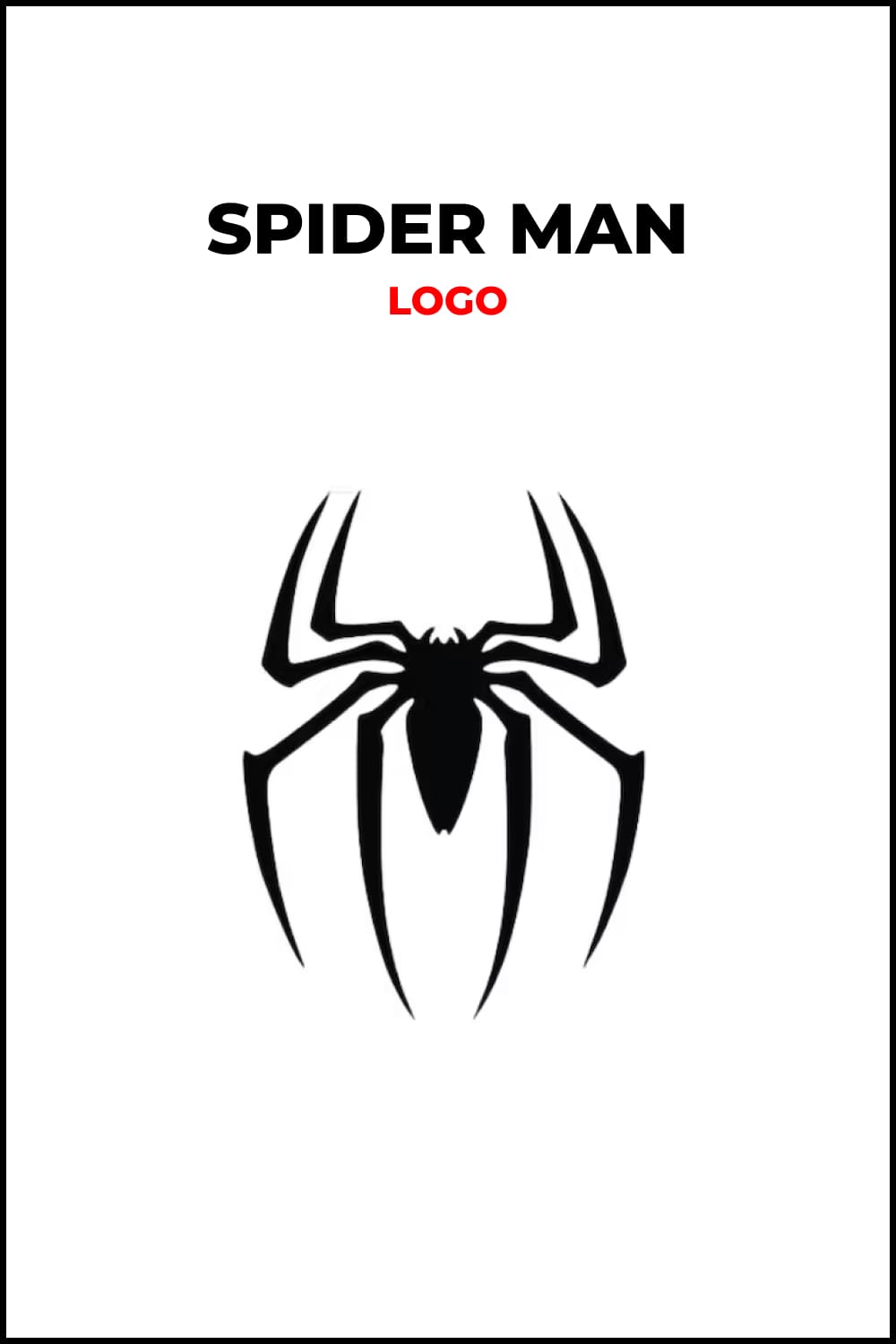 Black spider - Spiderman Logo.