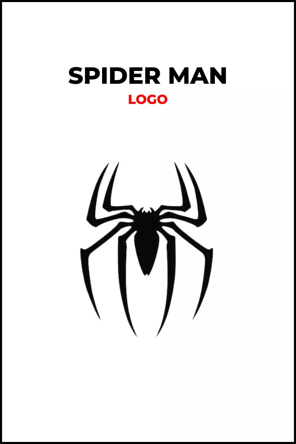 Black spider - Spiderman Logo.