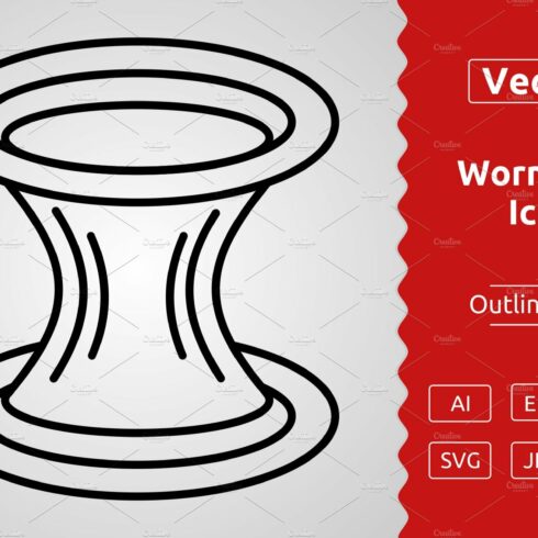 Vector Wormhole Outline Icon Design cover image.