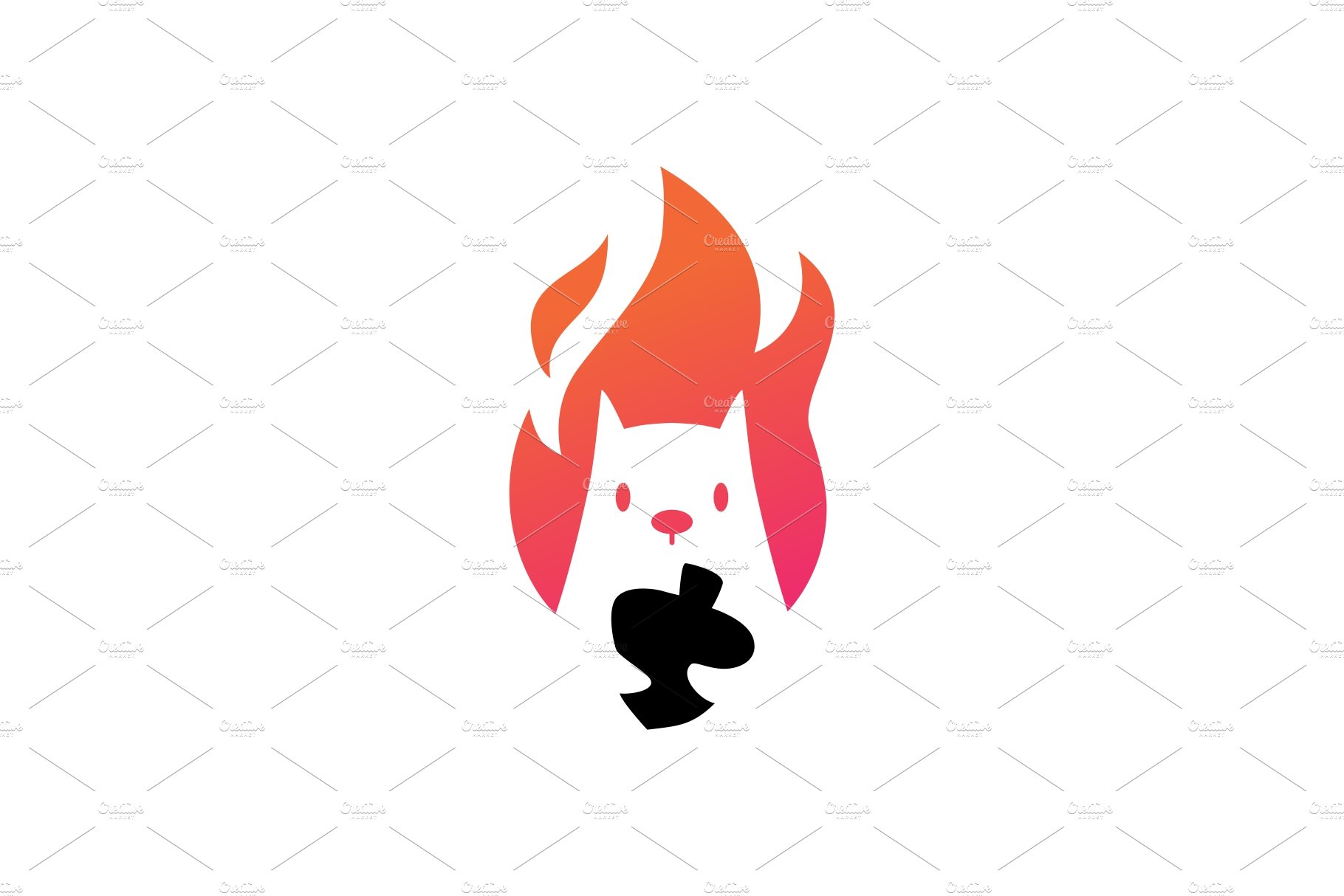 fire squirrel logo vector icon cover image.