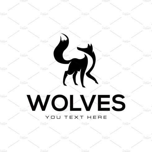 set of wolf logo vector design cover image.