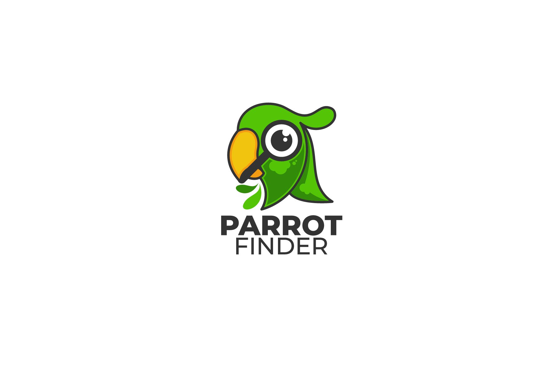 Green parrot vector logo design illu cover image.