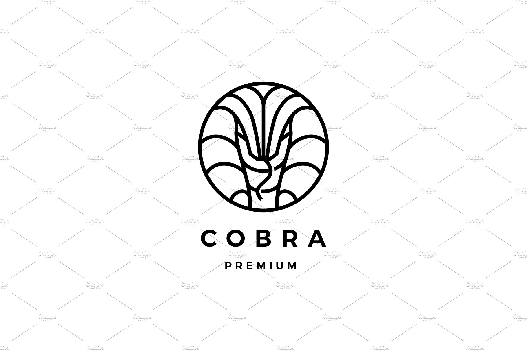 cobra logo vector icon illustration cover image.