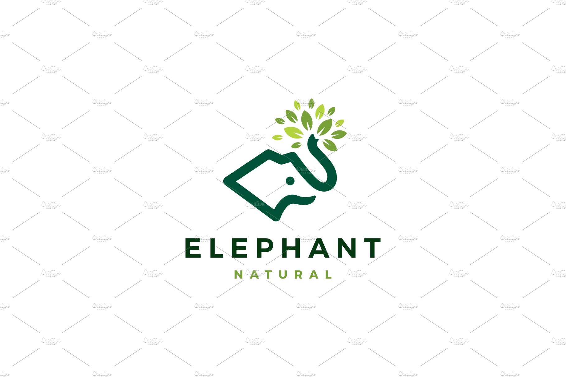 elephant leaf leaves tree logo cover image.