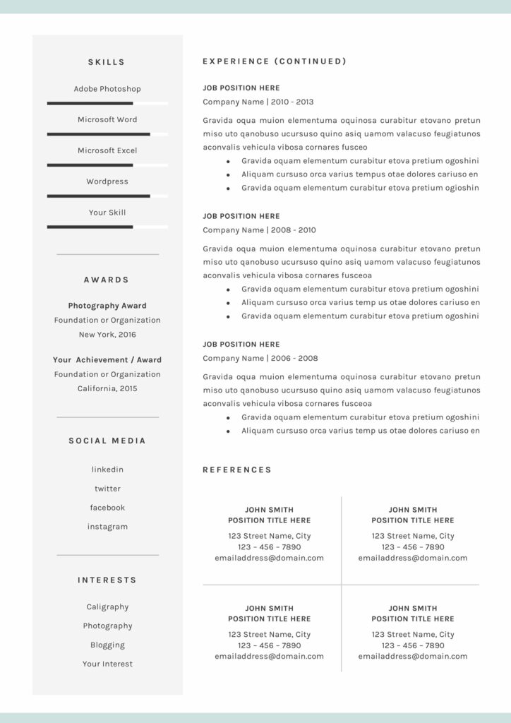 Creative Resume CV Templates – MasterBundles