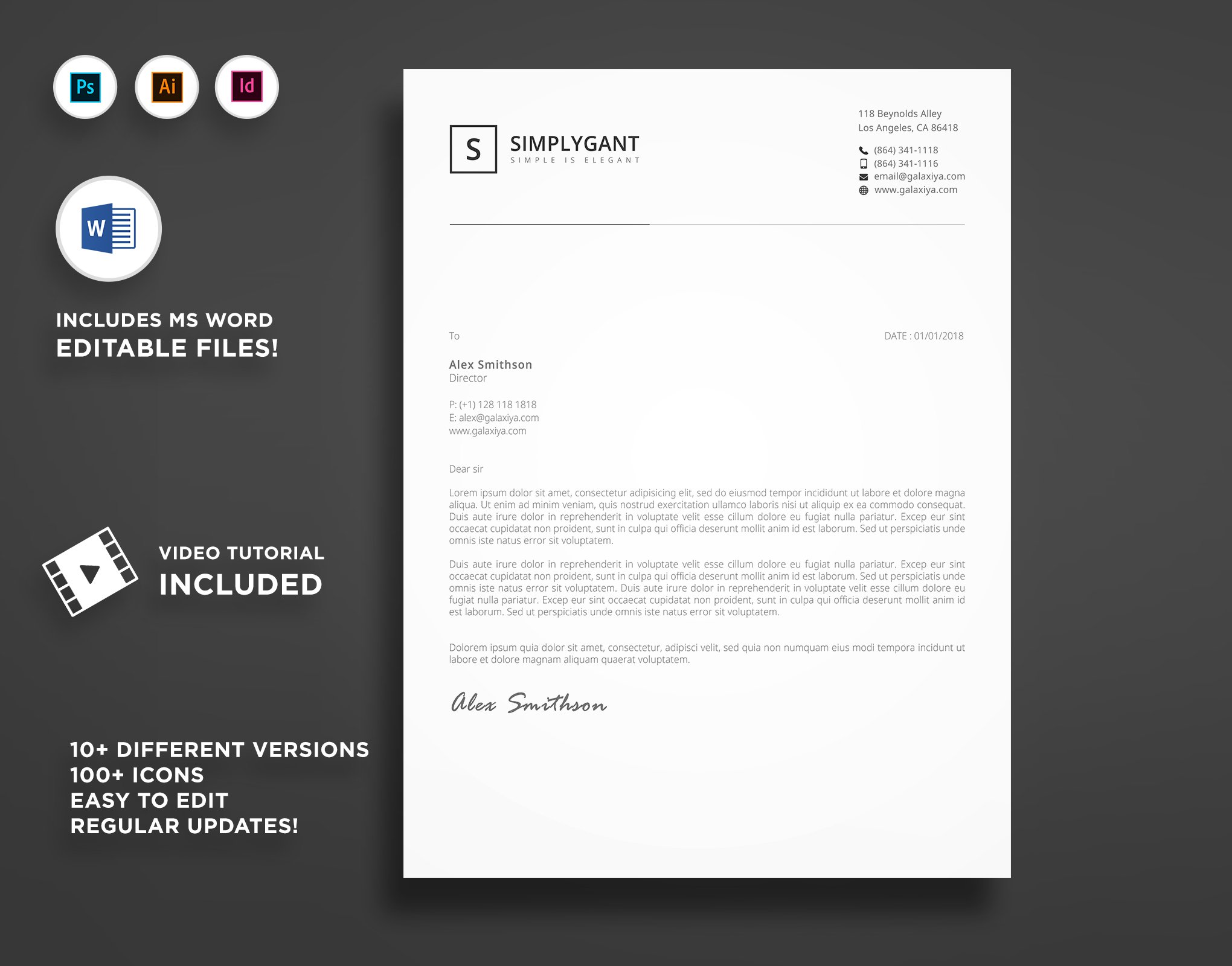 Minimal Professional Letterheads cover image.