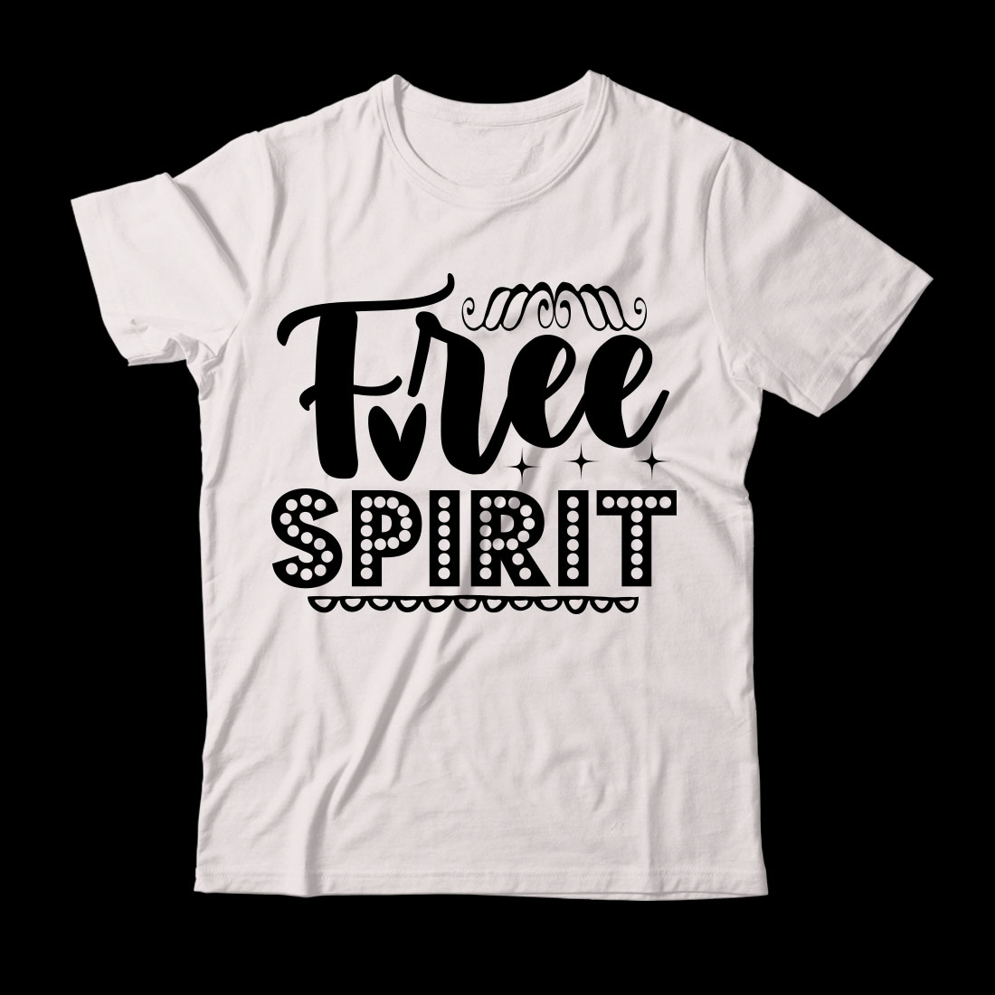 White t - shirt that says free spirit.