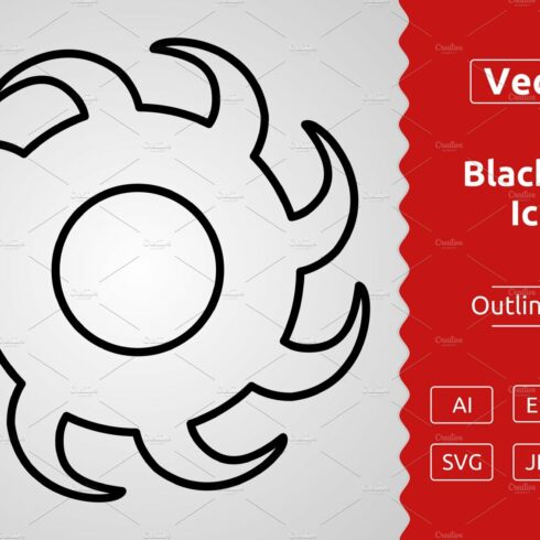 Vector Blackhole Outline Icon Design cover image.