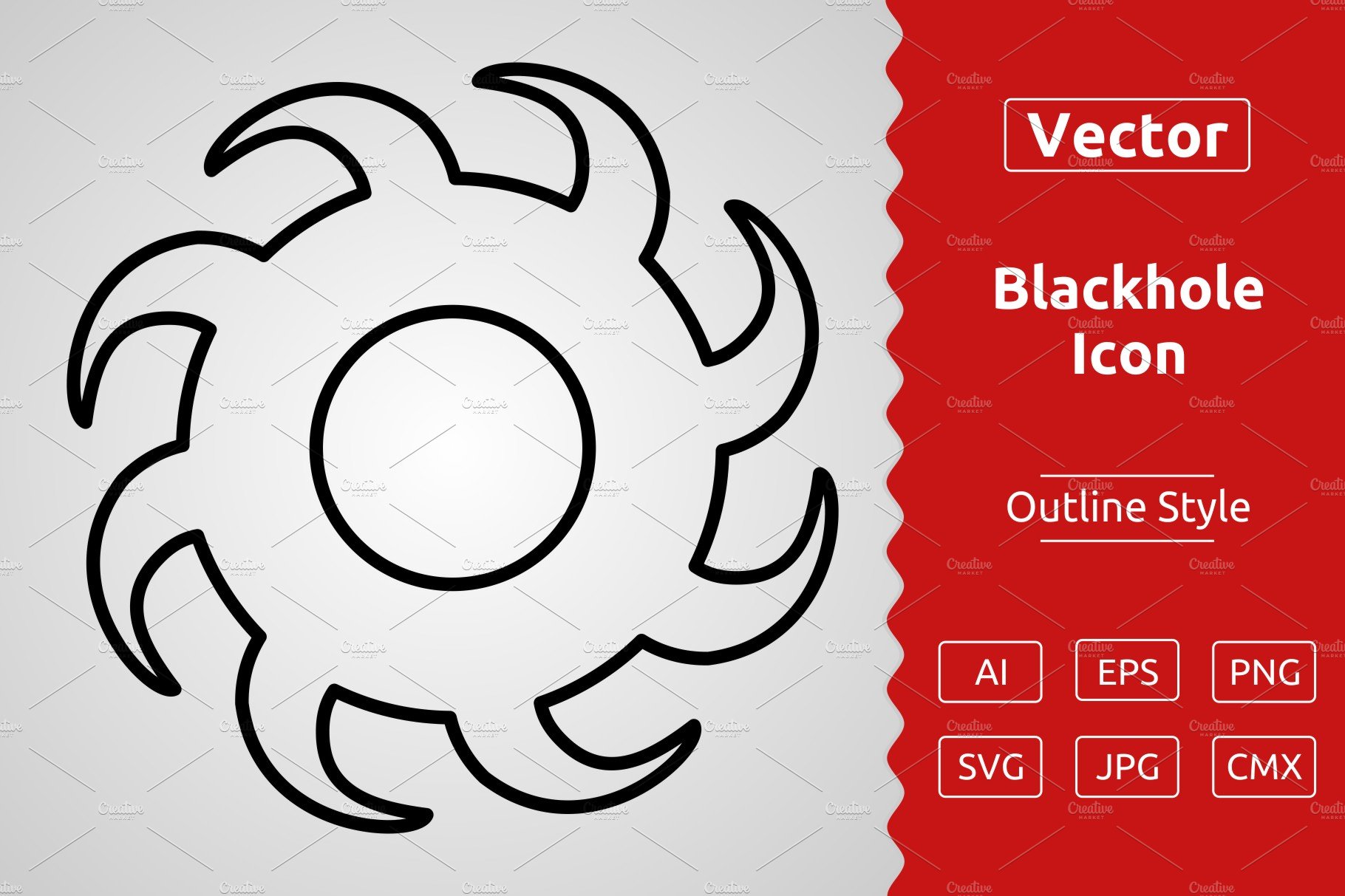 Vector Blackhole Outline Icon Design cover image.