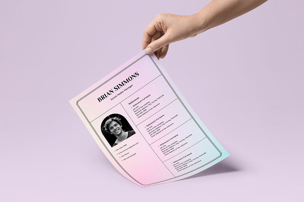 CANVA Resume Template / CV Set preview image.