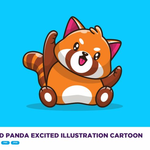 Cute Red Panda Excited Illustration cover image.