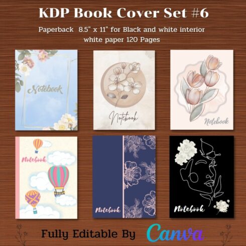 KDP Book Cover Set Canva Template – Paperback cover image.