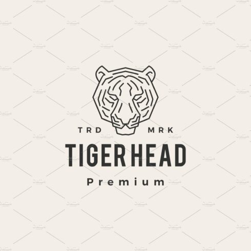 tiger head hipster vintage logo cover image.