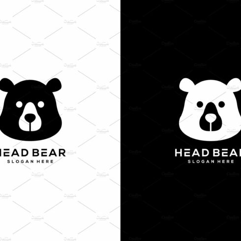 head bear logo vector design cover image.
