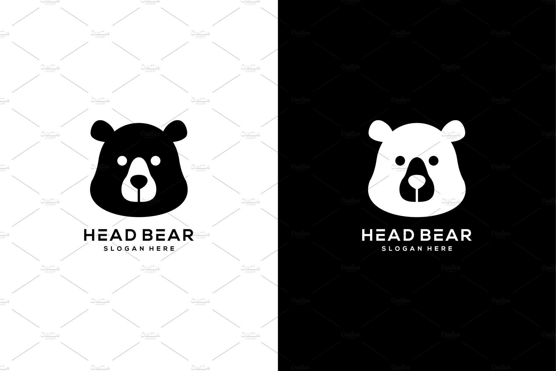 head bear logo vector design cover image.