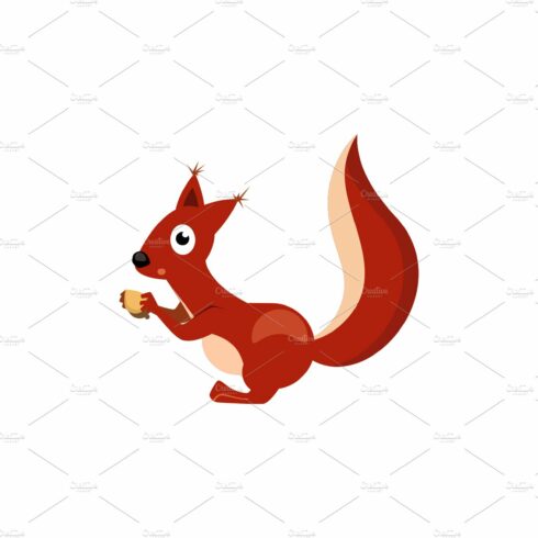 Cartoon squirrel in flat style cover image.