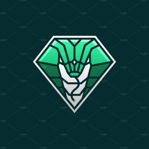 cobra snake e sport logo vector icon cover image.