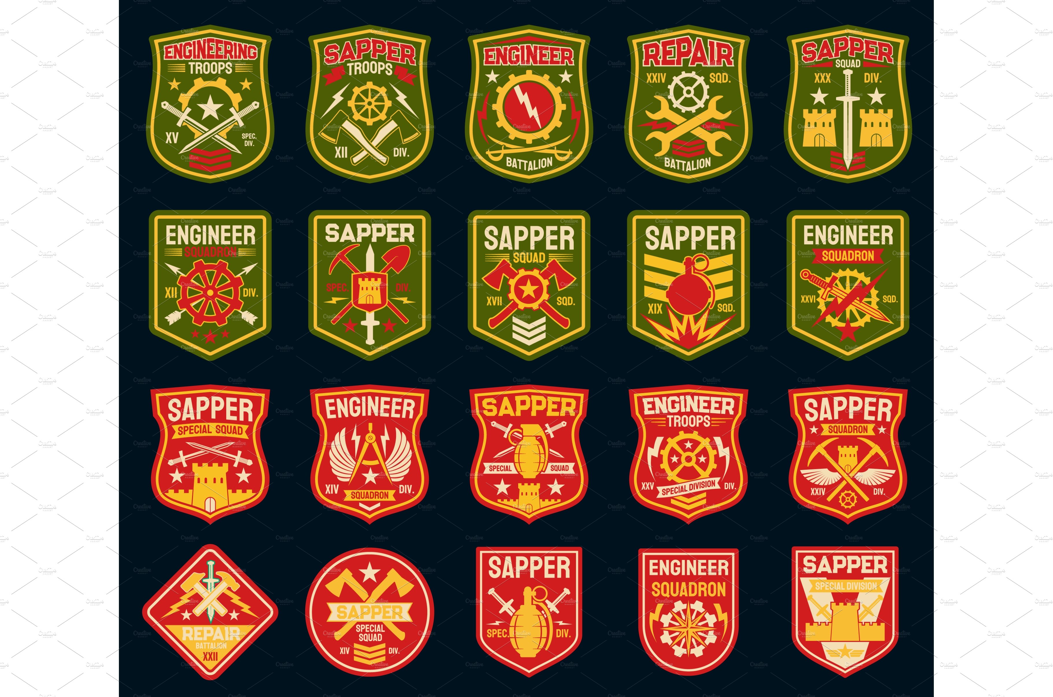 Sapper or combat engineer patches cover image.
