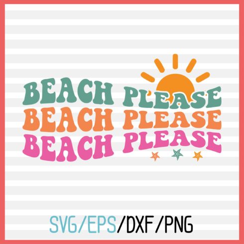 About beach please retro svg design cover image.