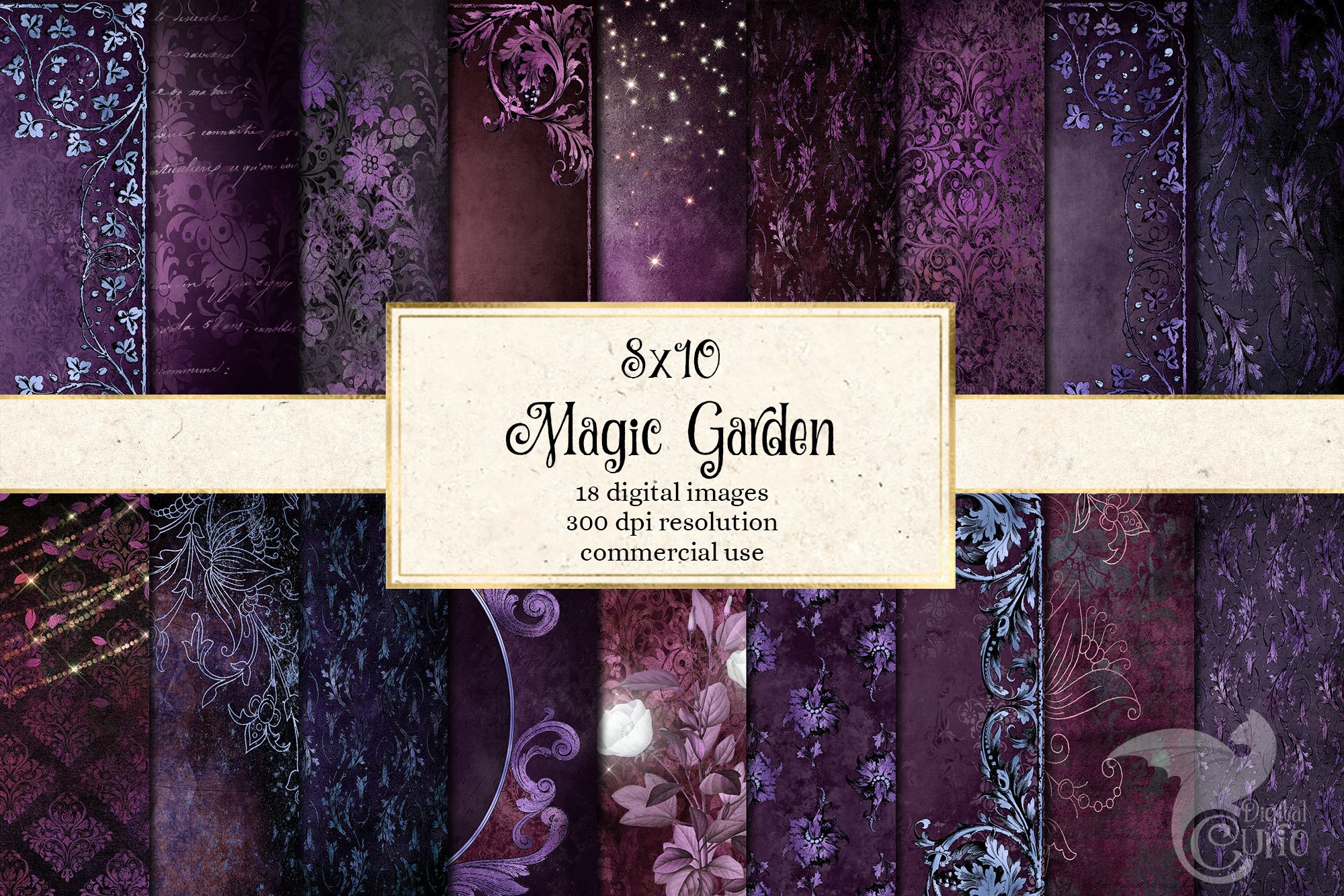 Magic Garden Digital Paper cover image.