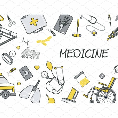 Medicine concept for banner design cover image.