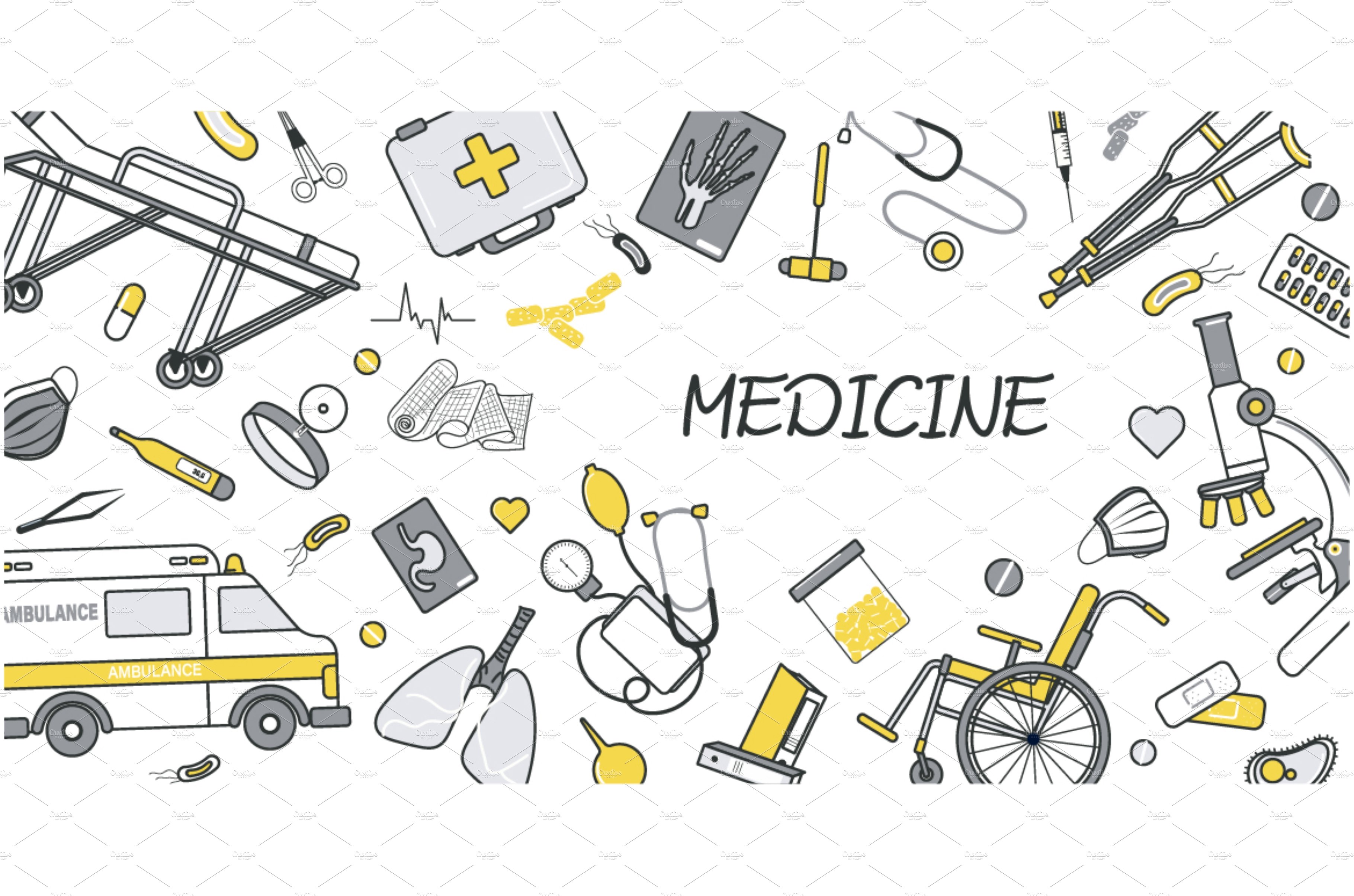 Medicine concept for banner design cover image.