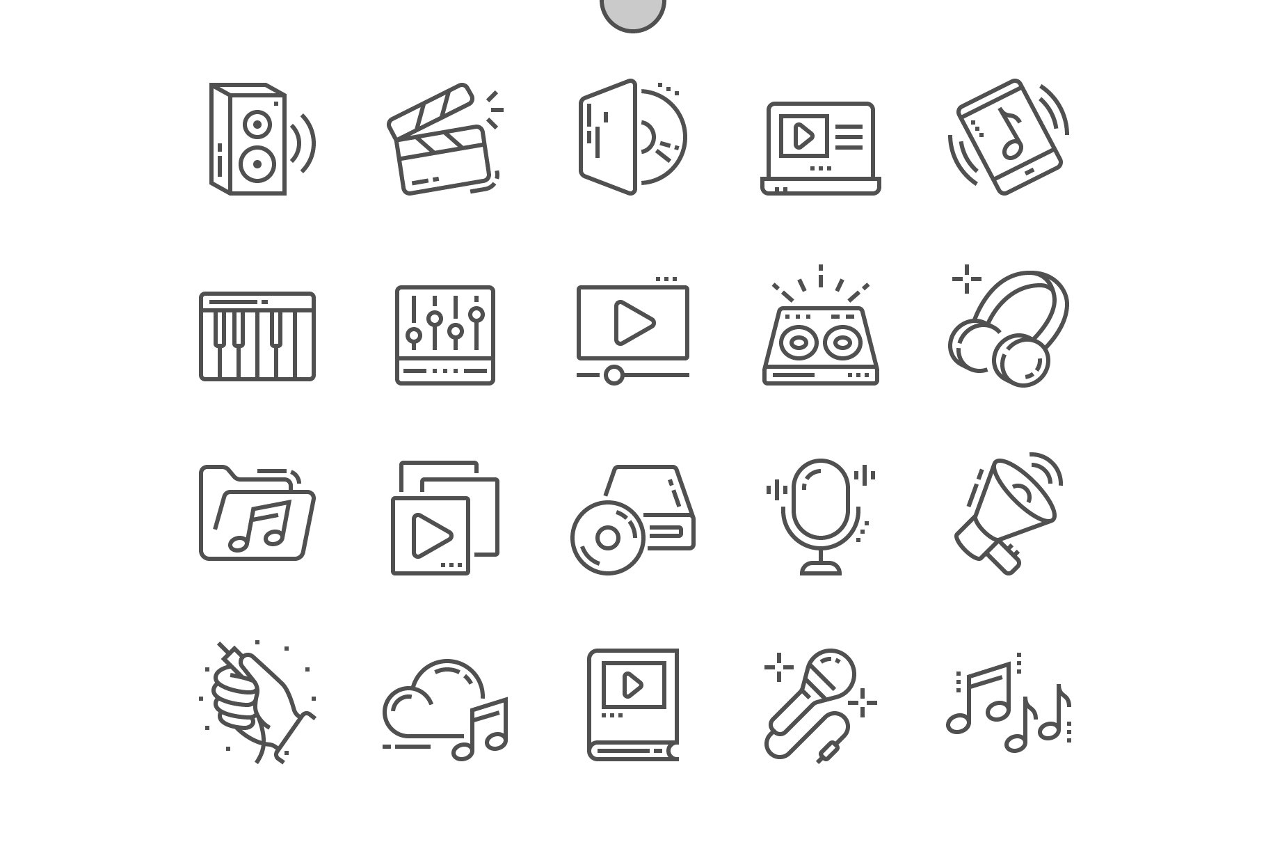Audio Line Icons cover image.