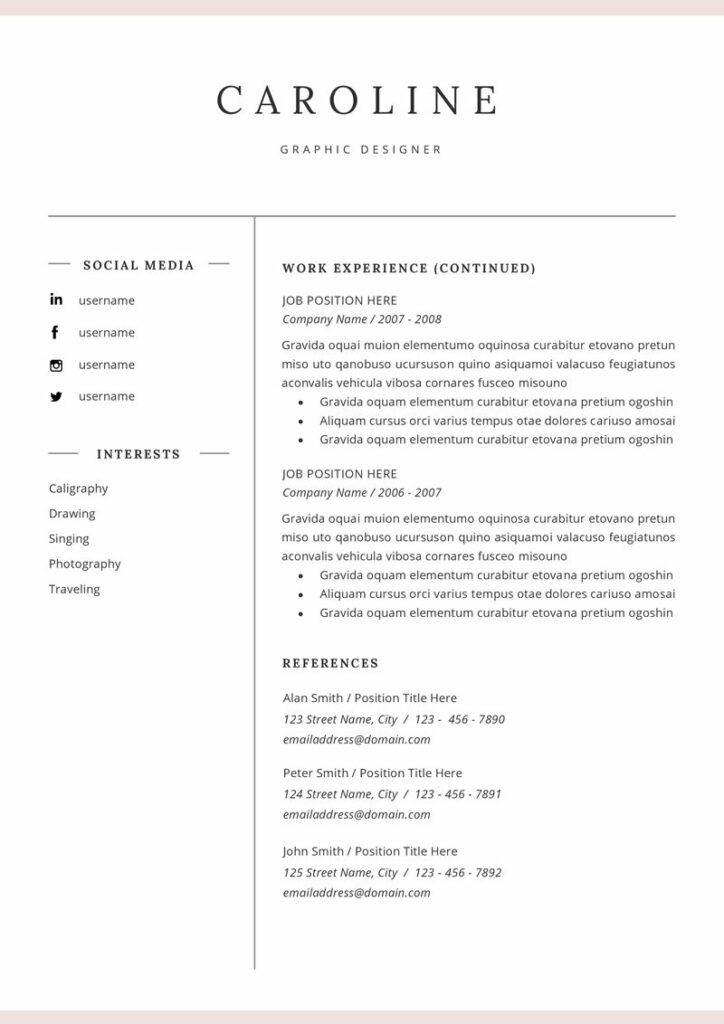 Professional Resume/CV Template – MasterBundles