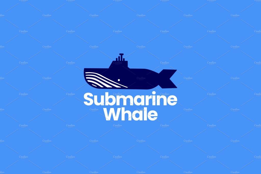 submarine whale humpback logo vector – MasterBundles