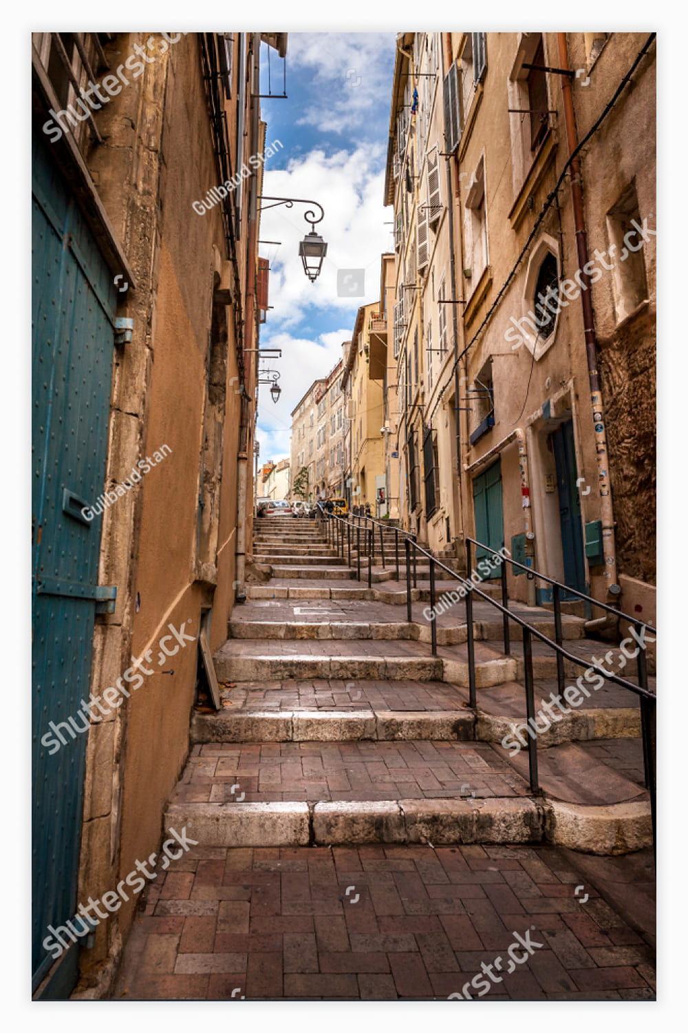 Marseille, South of France, Stairs to vieux quartiers Le Panier.