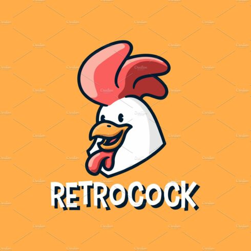 retro cock rooster chicken mascot cover image.