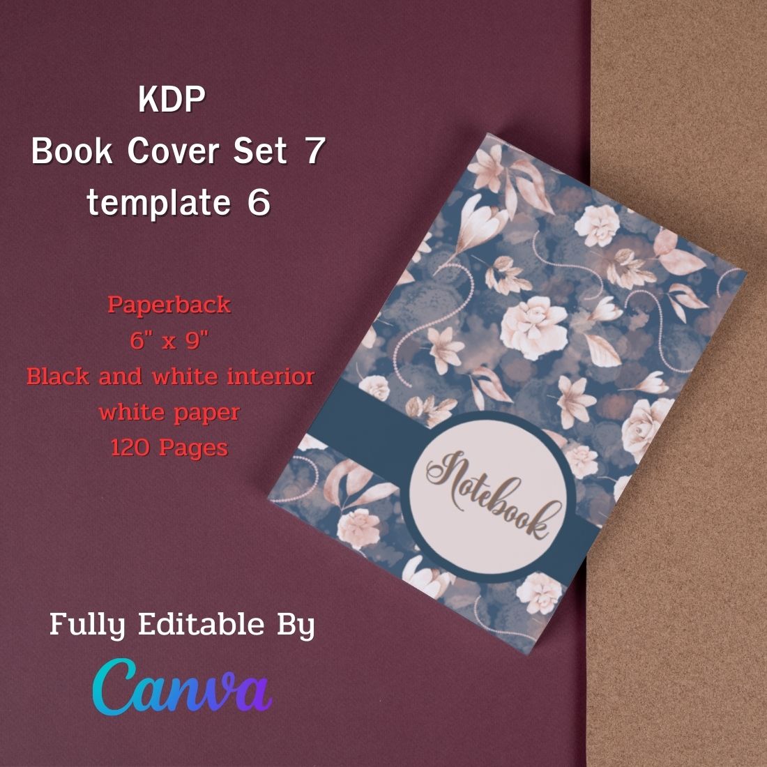 Book cover with a floral pattern on it.