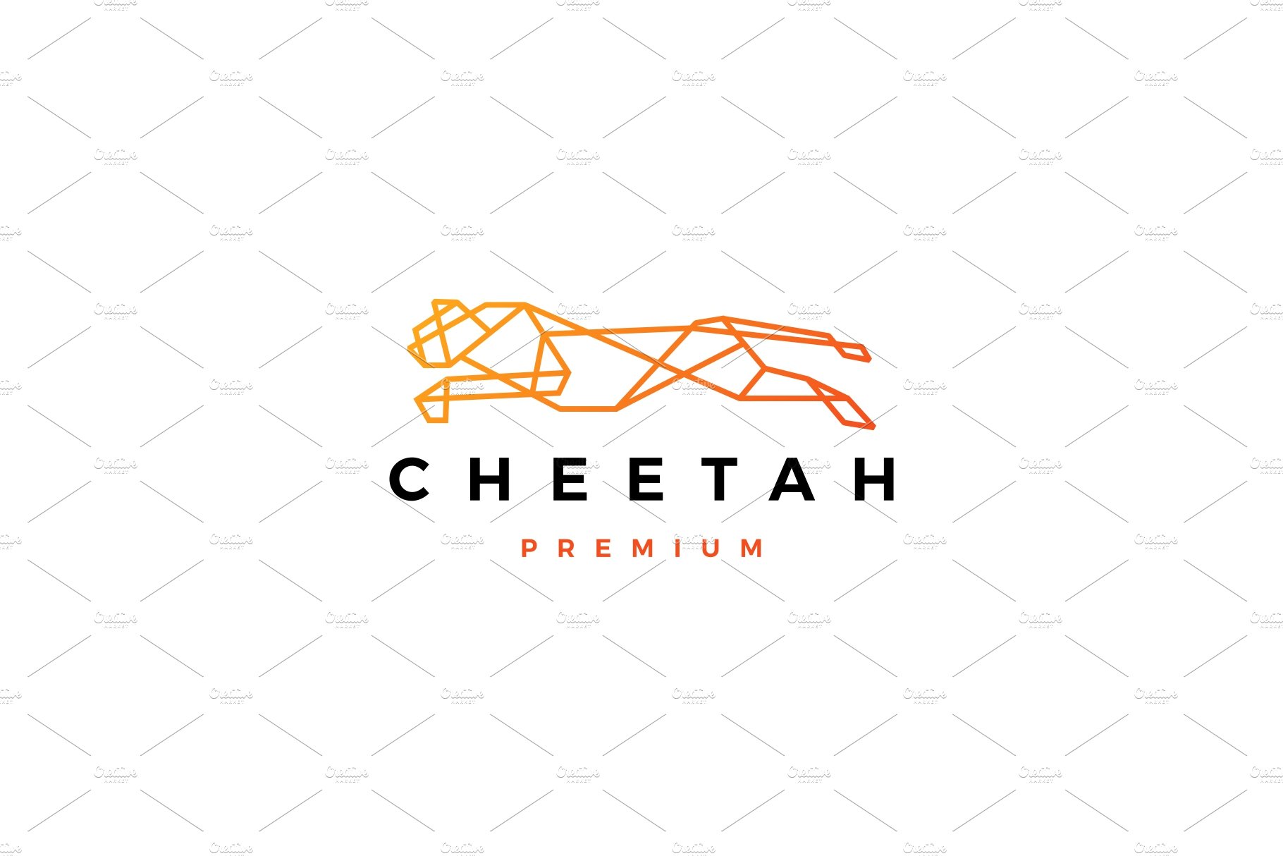 running cheetah tech geometric logo cover image.