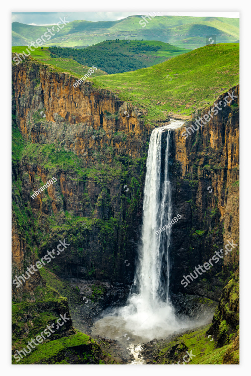 Maletsunyane Falls in Lesotho Africa. Most beautiful waterfall in the world.