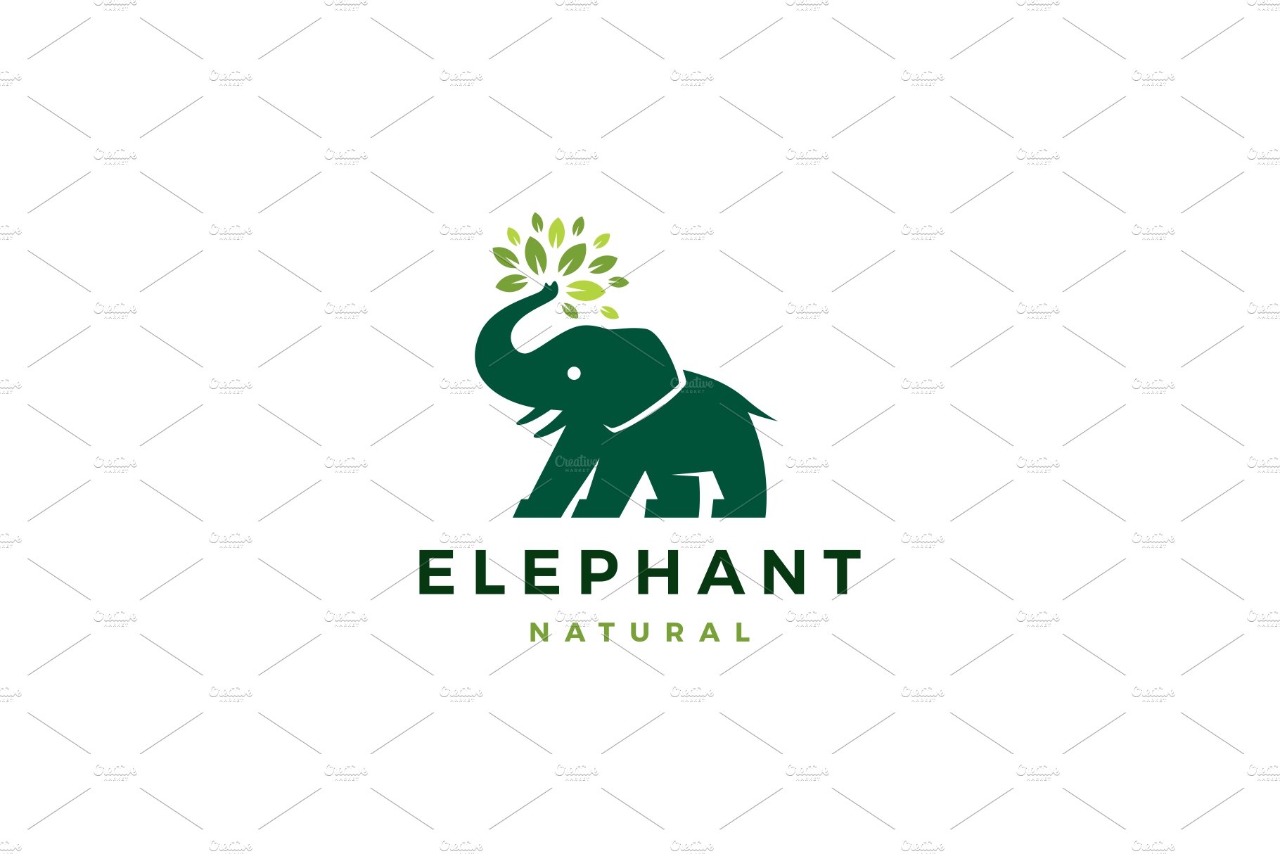 elephant leaf leaves tree logo cover image.