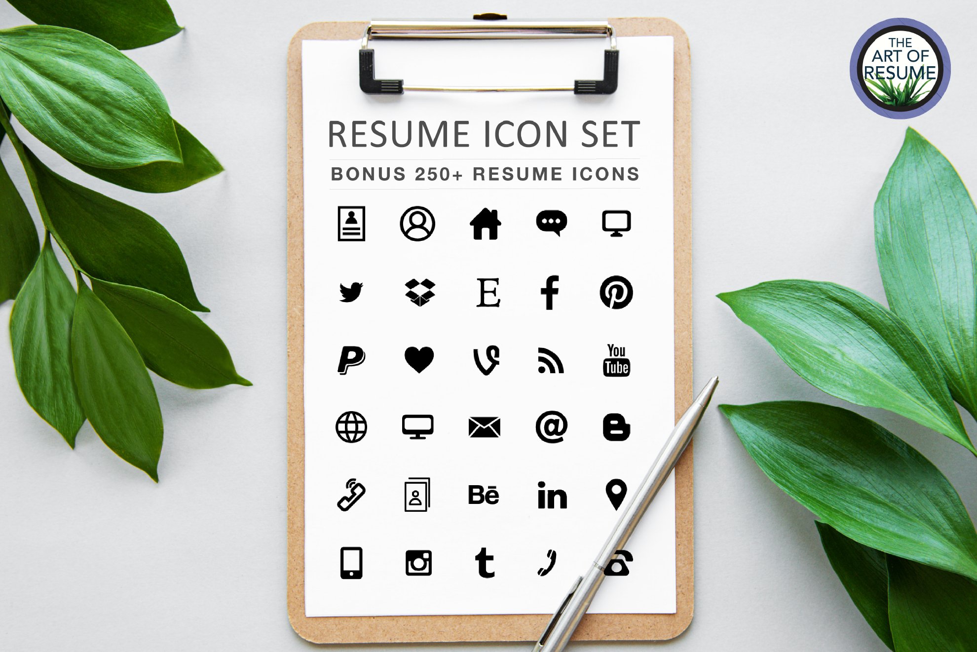 9 icons resume template 135