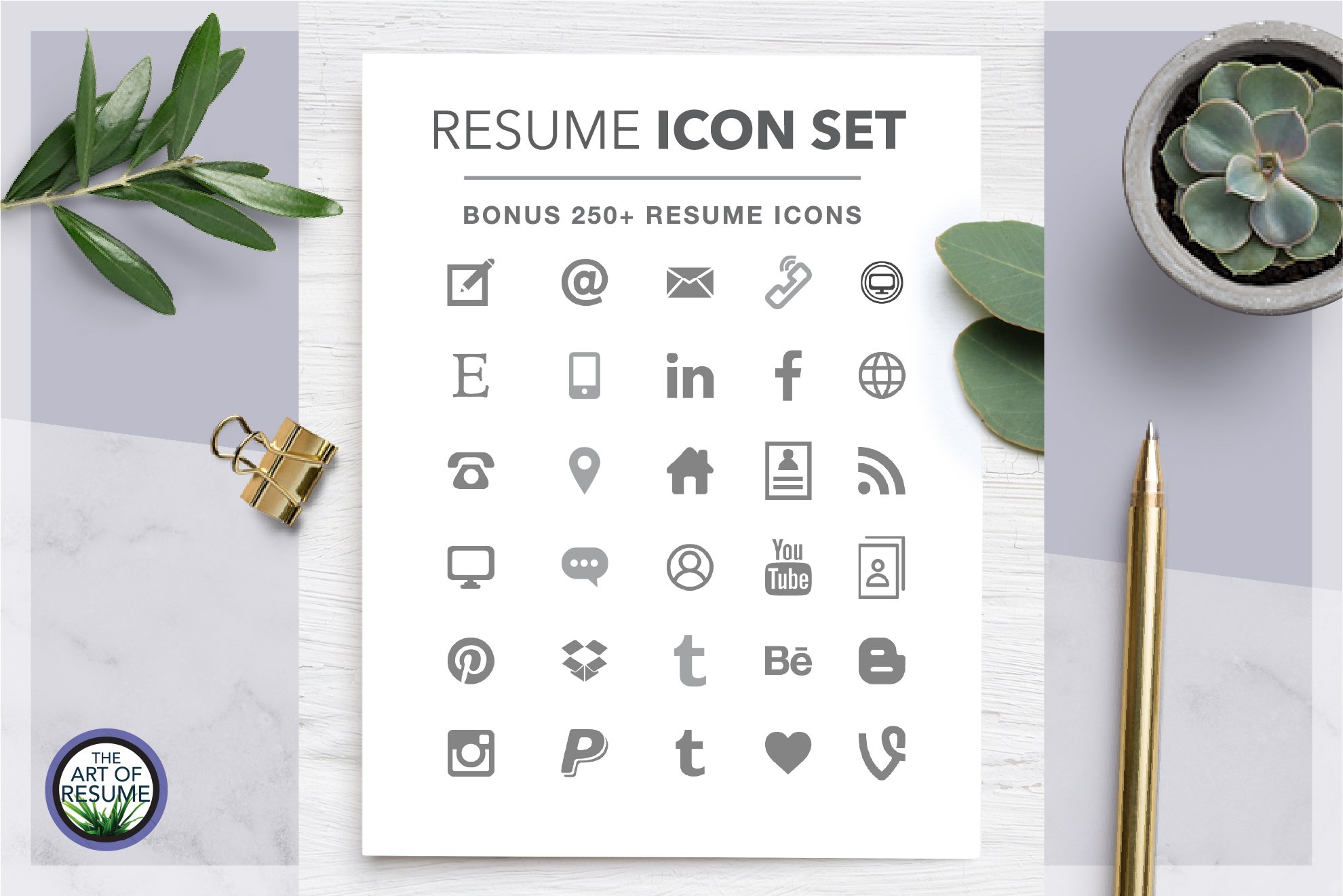 9 icons resume template 28529 910
