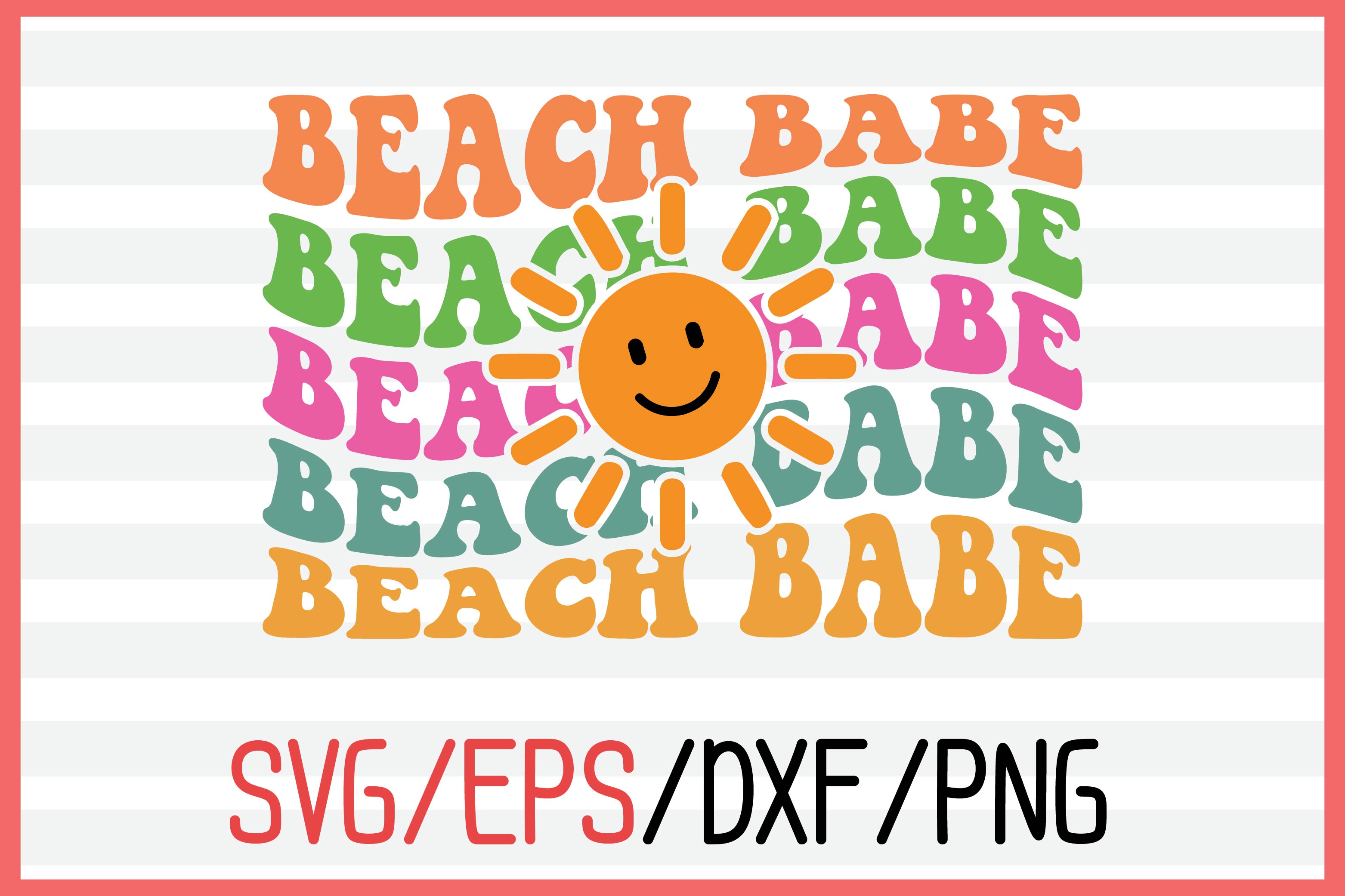 About beach babe retro svg design pinterest preview image.