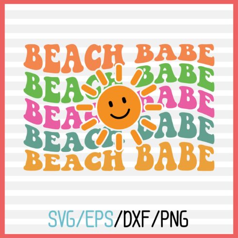 About beach babe retro svg design cover image.