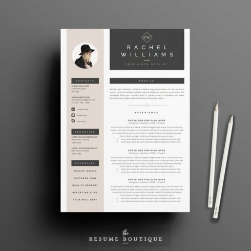 Resume Template 4 page pack | Sultry cover image.