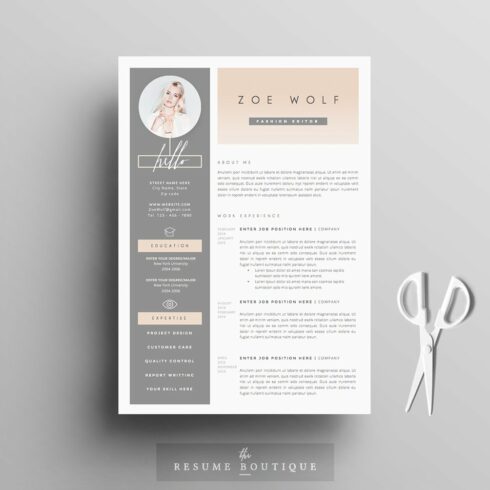Resume Template 5pages  | Dolce Vita cover image.