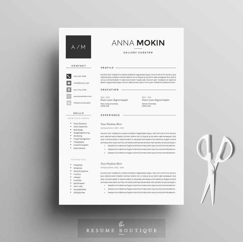 Resume Template 5 page pack | Smoke cover image.