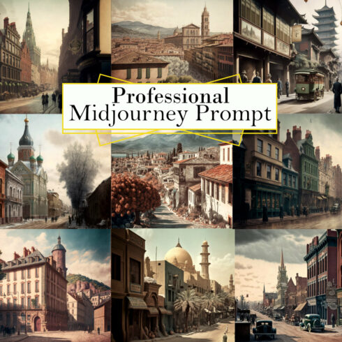 Old Century Cities Midjourney Prompt cover image.