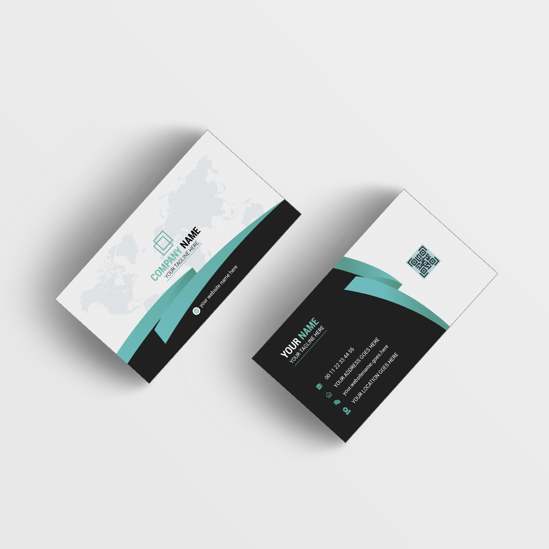 modern creative corporate business card template cover image.