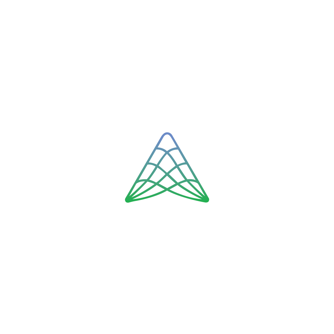 Picture of a triangle on a white background.