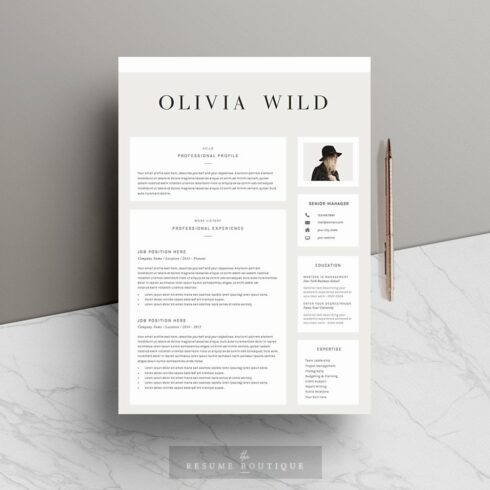 5 page Resume Template | Ultra Chic cover image.