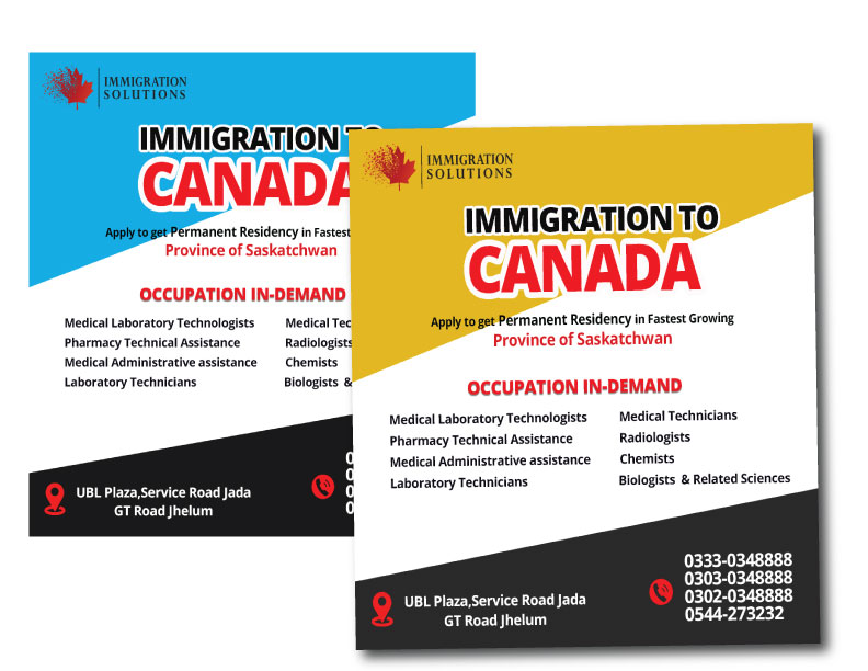 Two flyers for an international exhibition in canada.