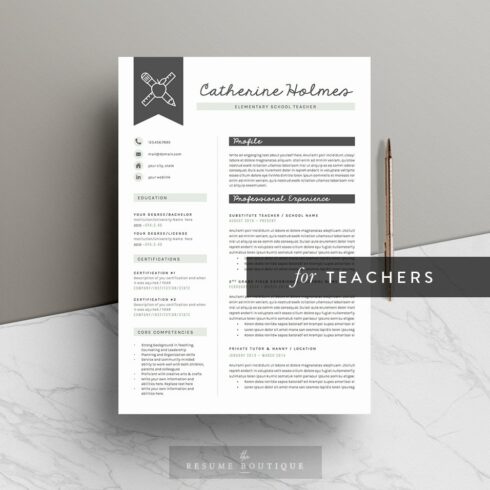 5 page Teacher Resume | Educator cover image.