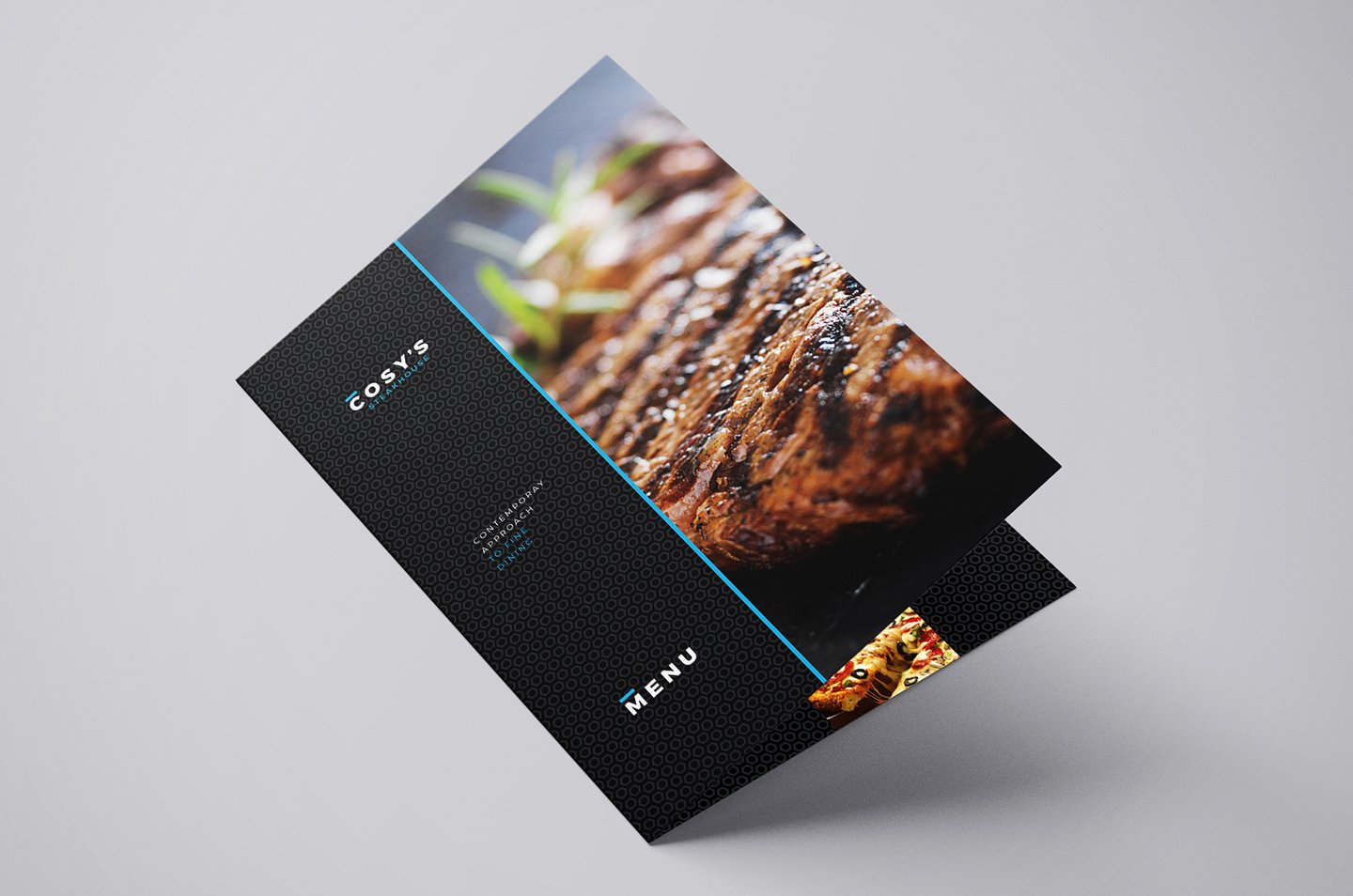 a3 folding restaurant menu template front 165