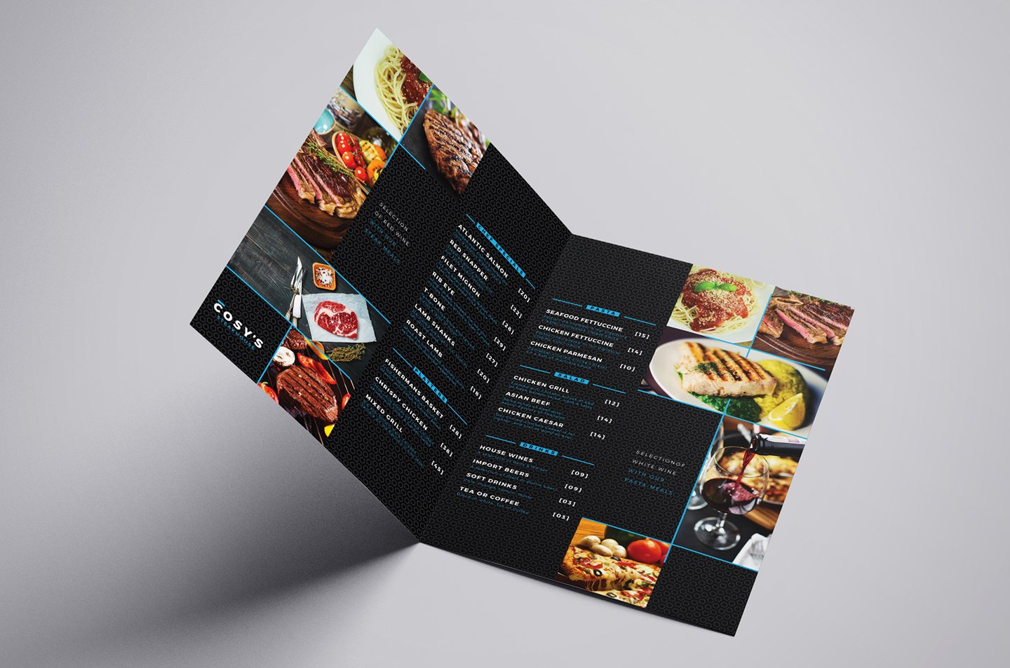 a3 folding restaurant menu template inside 452